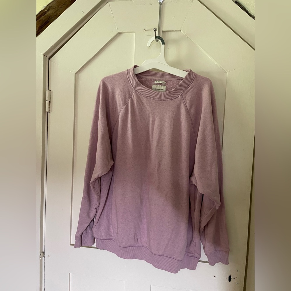 American Eagle oversized crewneck sweatshirt jegging fit pink/purple size xs
